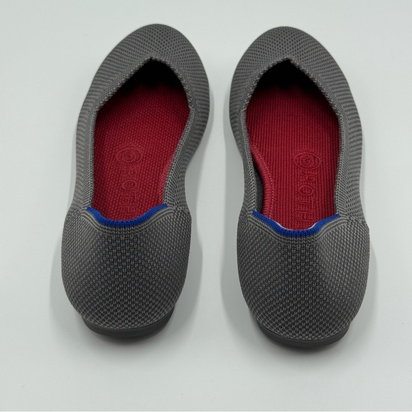 Rothy's Women’s The Flat Pebble Gray Elegant SlipOn Ballet Slippers 5.5 Washable - Picture 2 of 12
